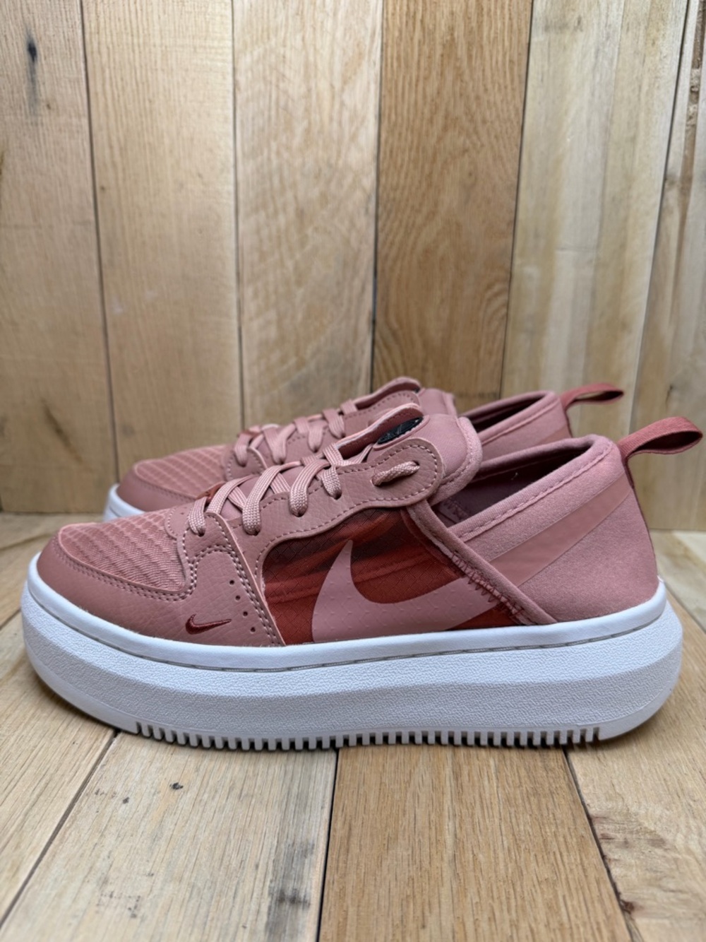 Women's Nike Court Vision Alta TXT Rust Pink Sneakers Size 7.5